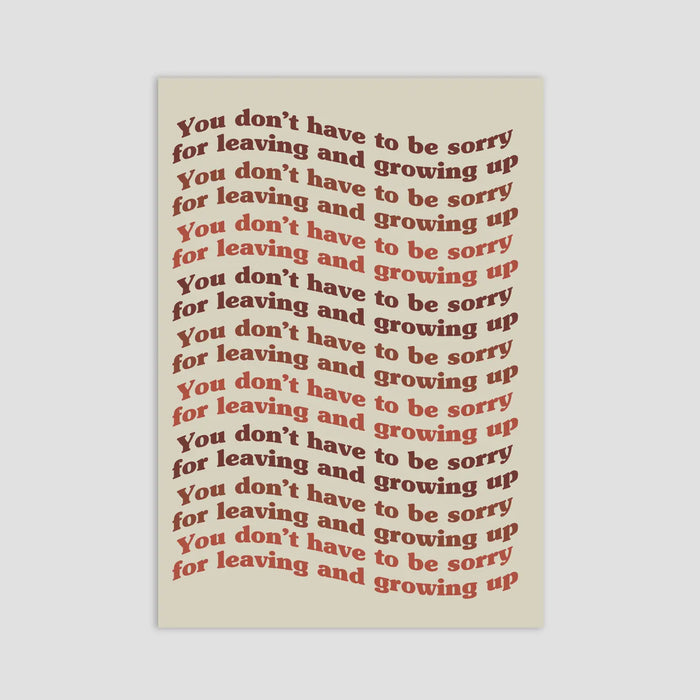 Leaving & Growing Up - Matilda - Harry Styles Greeting Card