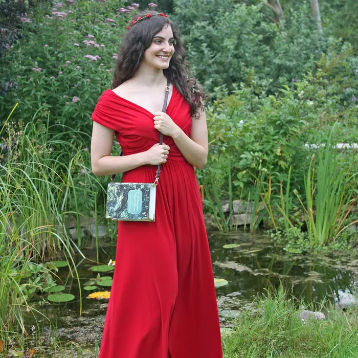 A Midsummer Nights Dream Green Book Crossbody Clutch Handbag