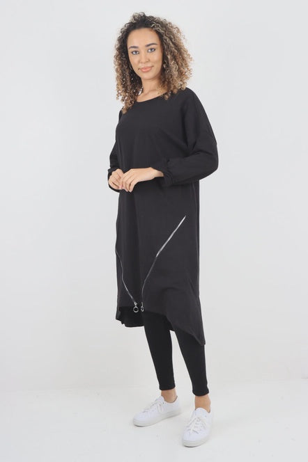 Zara - Double Zip Midi Dress