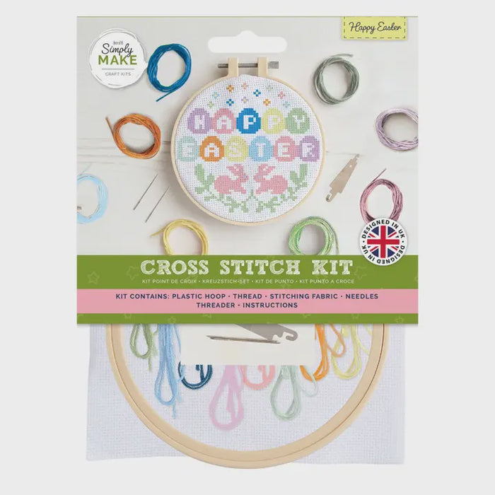 Simply Make Cross Stitch Craft Kit Happy Easter Design
