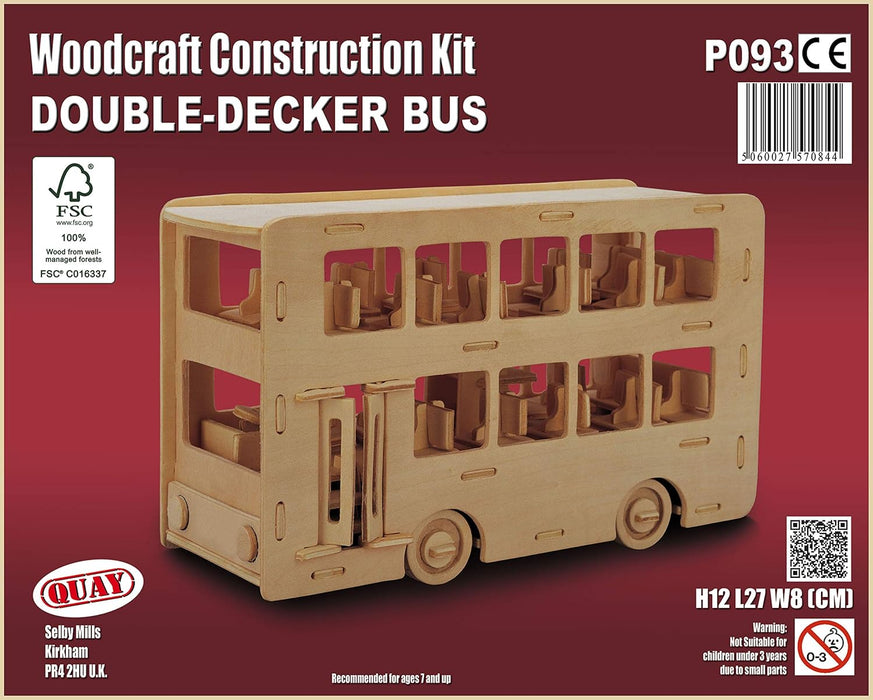 Woodcraft Kit - Double Decker Bus