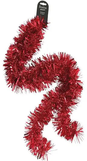 Red Chunky Tinsel 2m