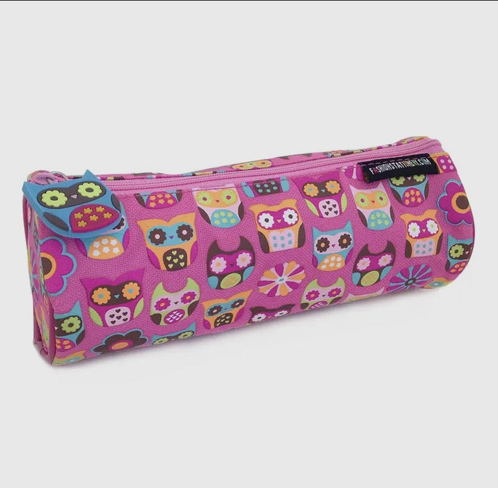 Pink Pencil case - Hooty Owls