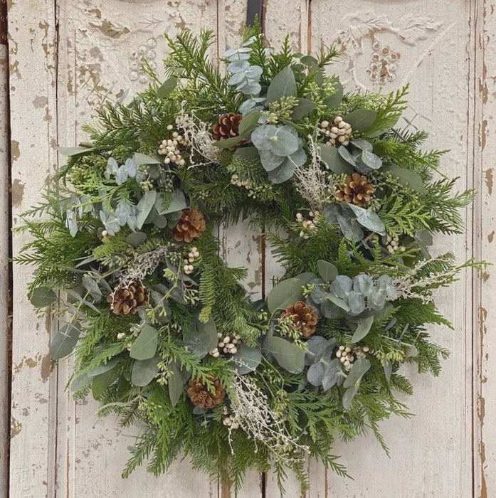 Real Wreath Making class Thursday 4th December 6pm-8pm