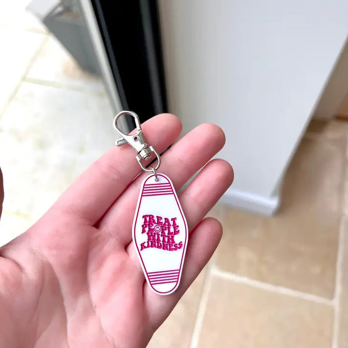 Treat people with kindness keyring