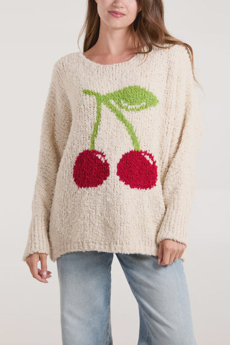 Cherry Soft Knit Sweater