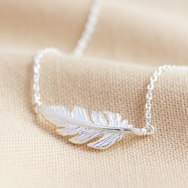 Silver Feather Necklace