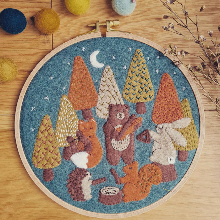 Woodland Melody felt appliqué kit