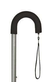 Ziggy Crook Handle Adjustable Stick - Gunmetal Grey