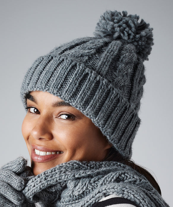 Grey Melange Beanie bc480