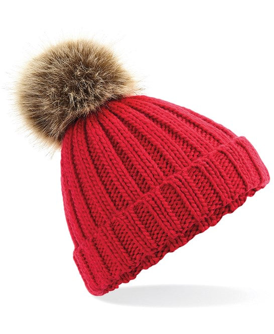 Classic Red Chunky Beanie bc412