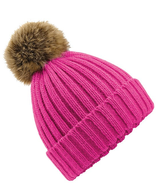 Fuschia chunky Beanie bc412