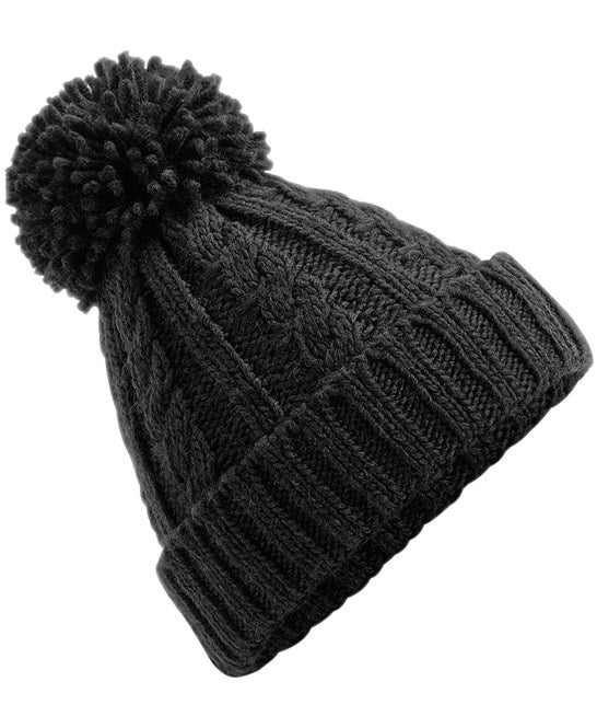 Black Melange Beanie bc480