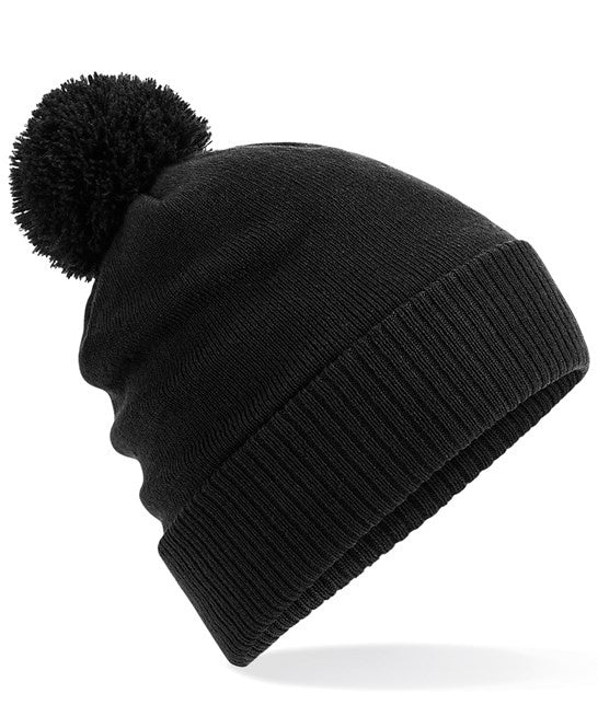 Black Thermal Snowstar Beanie b439