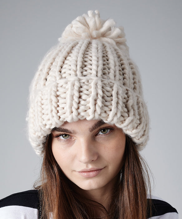 Oversized Handknitted Beanie Oatmeal