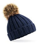 Junior Navy Chunky Beanie b412b