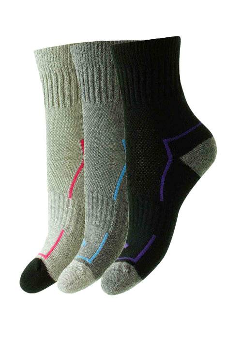 HJ10 Short Cotton Workwear 3 Pack Socks