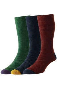 Softop Cotton 3 Pair pack Contract Heel and Toe HJ945