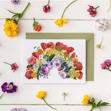 Botanical Rainbow Greetings Card