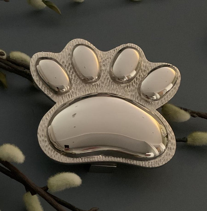Brass Paw Door Knocker - Nickel finish