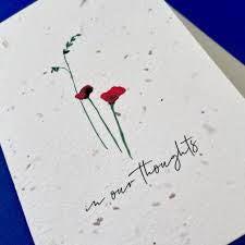 In our thoughts Plantable card