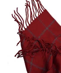 Warm minimal Earth tone scarf men’s Burgundy