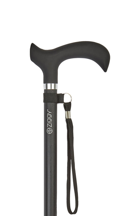 Ziggy Derby Handle Adjustable Stick - Black