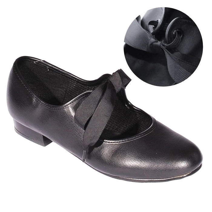 Low Heel Ribbon Tap Shoes with Elastic Fastening LHRB7