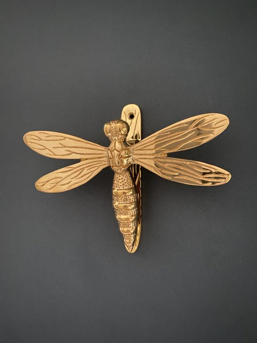 Brass Dragonfly Door Knocker - Brass Finish