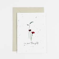 In our thoughts Plantable card