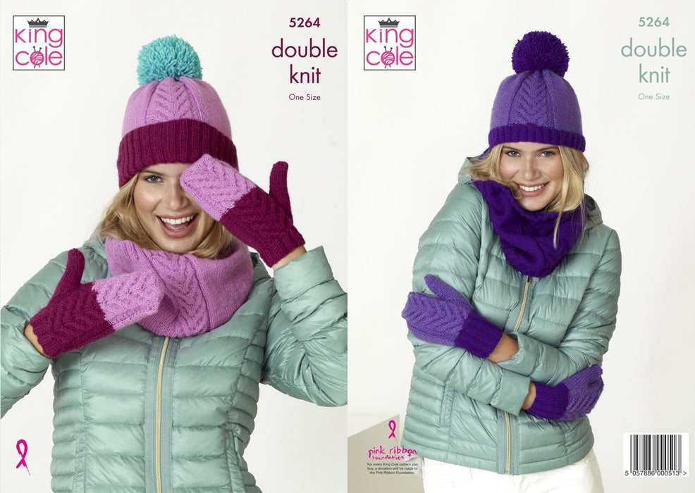 5264 Pattern Hat Scarf Gloves