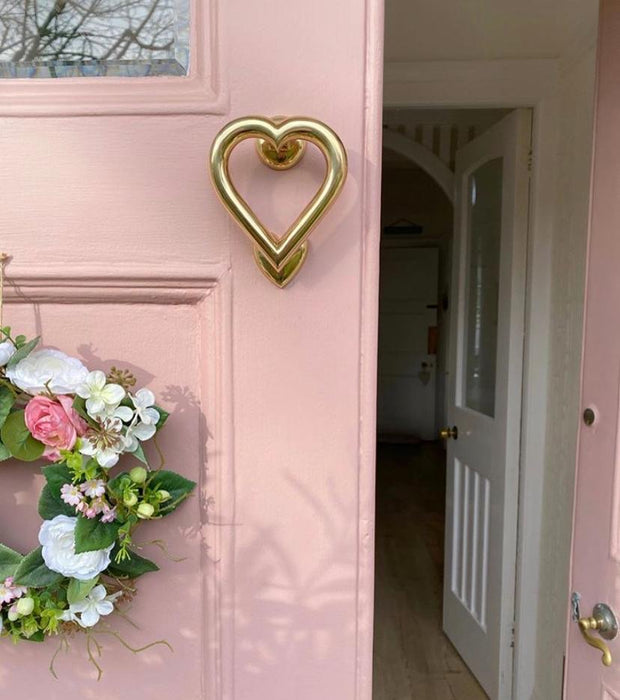 Brass Love Heart Door Knocker - Brass finish