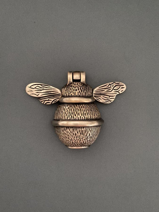 Brass Bee Door Knocker - Pewter finish