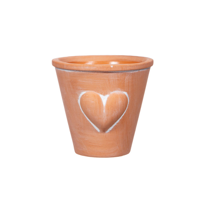 Mini Terracotta Planter with Heart