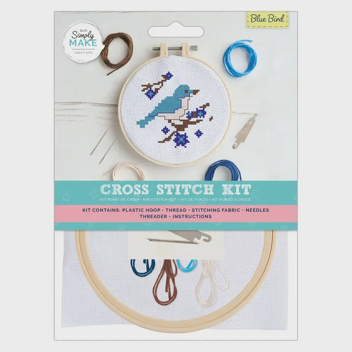 Simply Make Cross Stitch Kit - Blue Bird