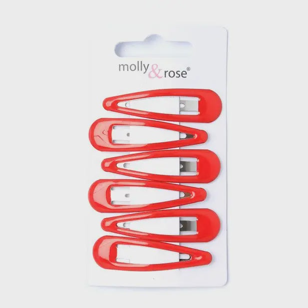 Card of 6 Red Epoxy Sleepies. 5cm
