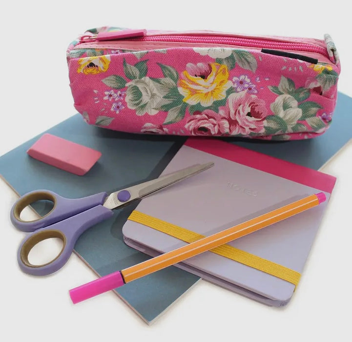 Floral Pencil Case - Vintage Pink