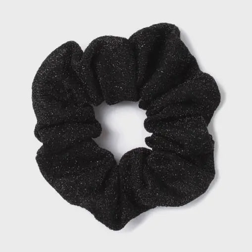 Black Sparkle Fabric Scrunchie.