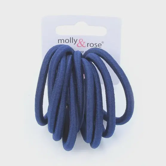 Elastics - Navy - Card of 10 - 5mm Thick