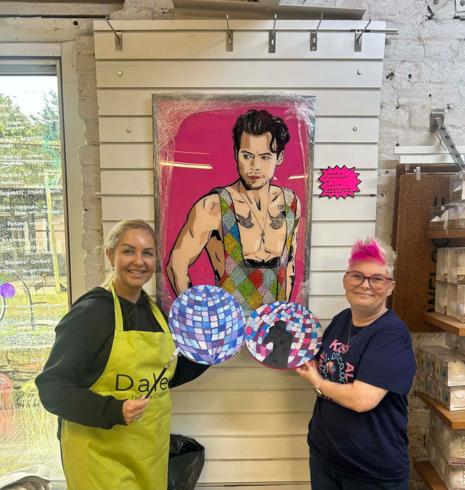Harry Disco Ball Canvas Workshop - Saturday 8th August 1pm-3pm