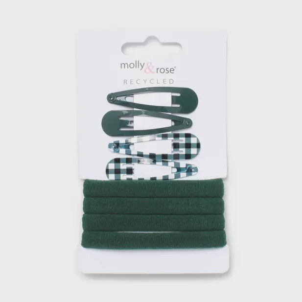 Bottle Green Sleepies and Jersey Elastics Set
