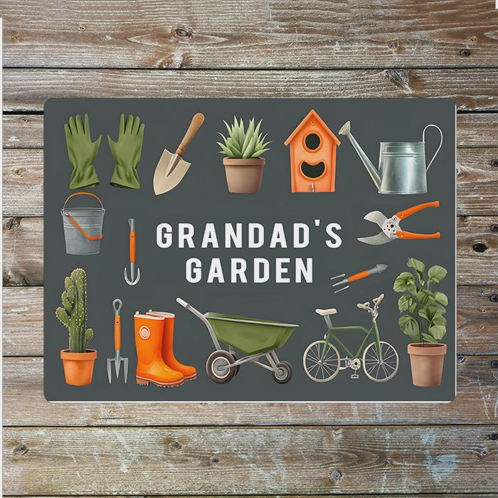 Grandad's Garden Metal Wall Sign