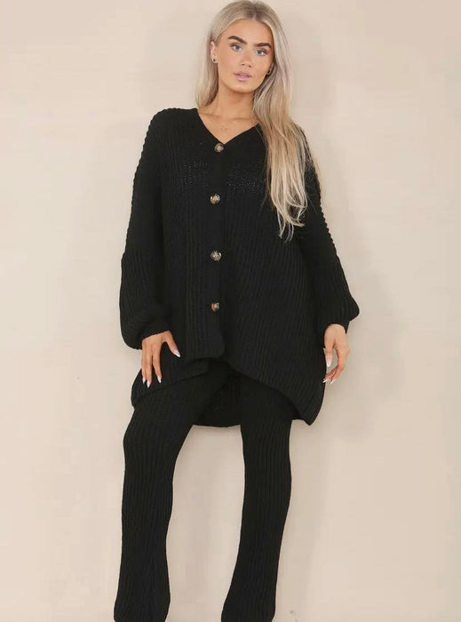 Oversized Cardigan and Trousers knit co-ord