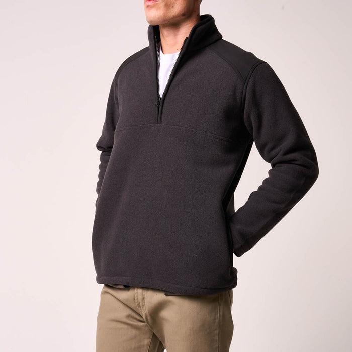 Buxton - Bonded Fleece with pockets - Charcoal