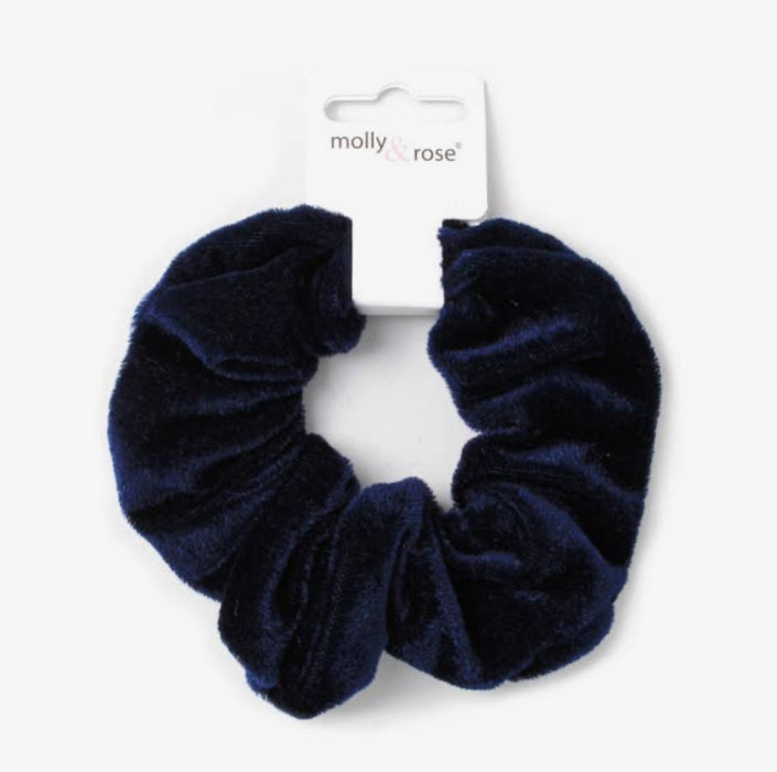 Large - High Shine Navy Velvet Scrunchie. Dia.12cm (Copy)