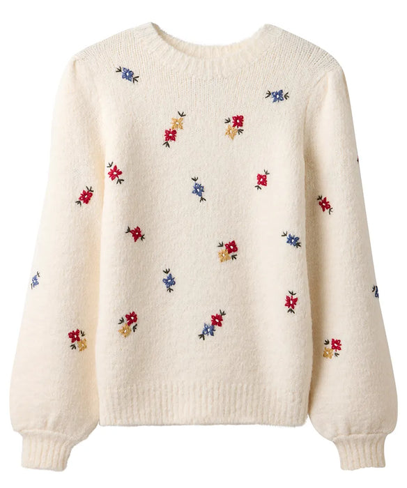 Ditsy Floral Embroidered Jumper