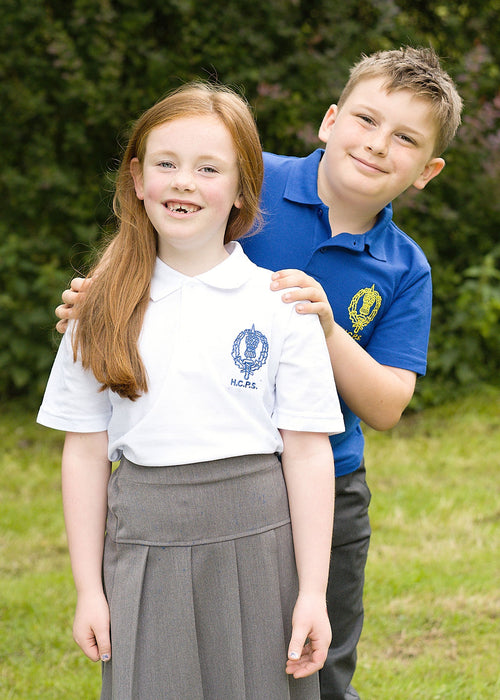 HCPS Polo Shirt Badged -Royal Blue or White