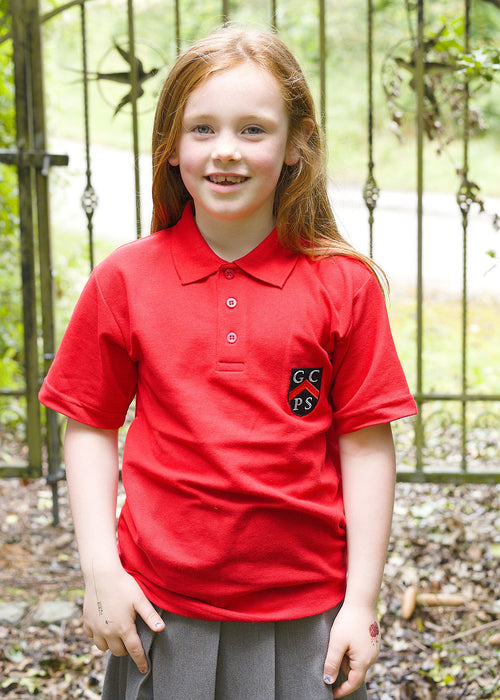 Goostrey Primary Polo with logo - Red