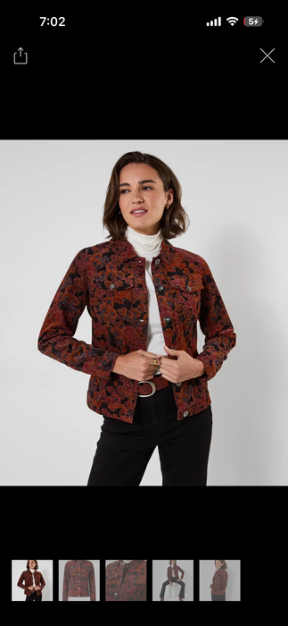 Autumn Days Floral Cord Jacket