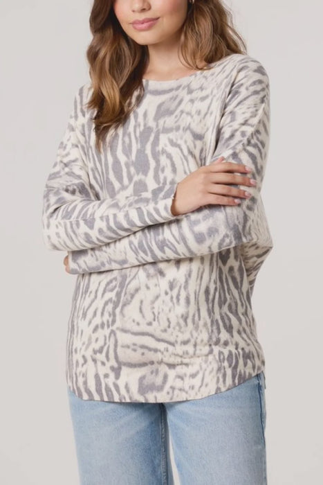 Animal Print Fine Knit Jumper